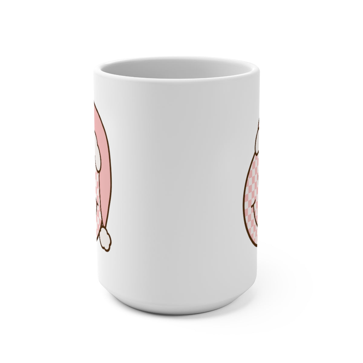 Checkered Christmas Smiley Mug