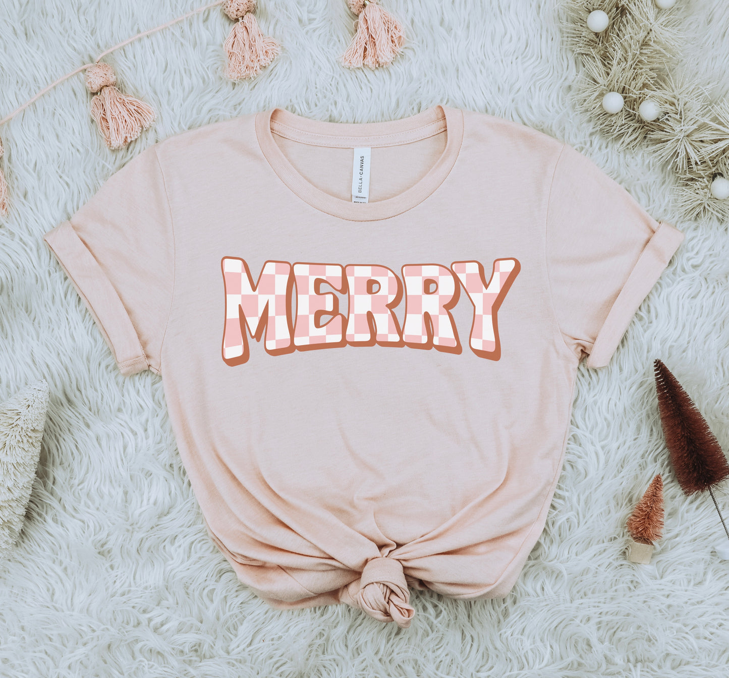 Checkered Merry Unisex Jersey Short Sleeve Tee