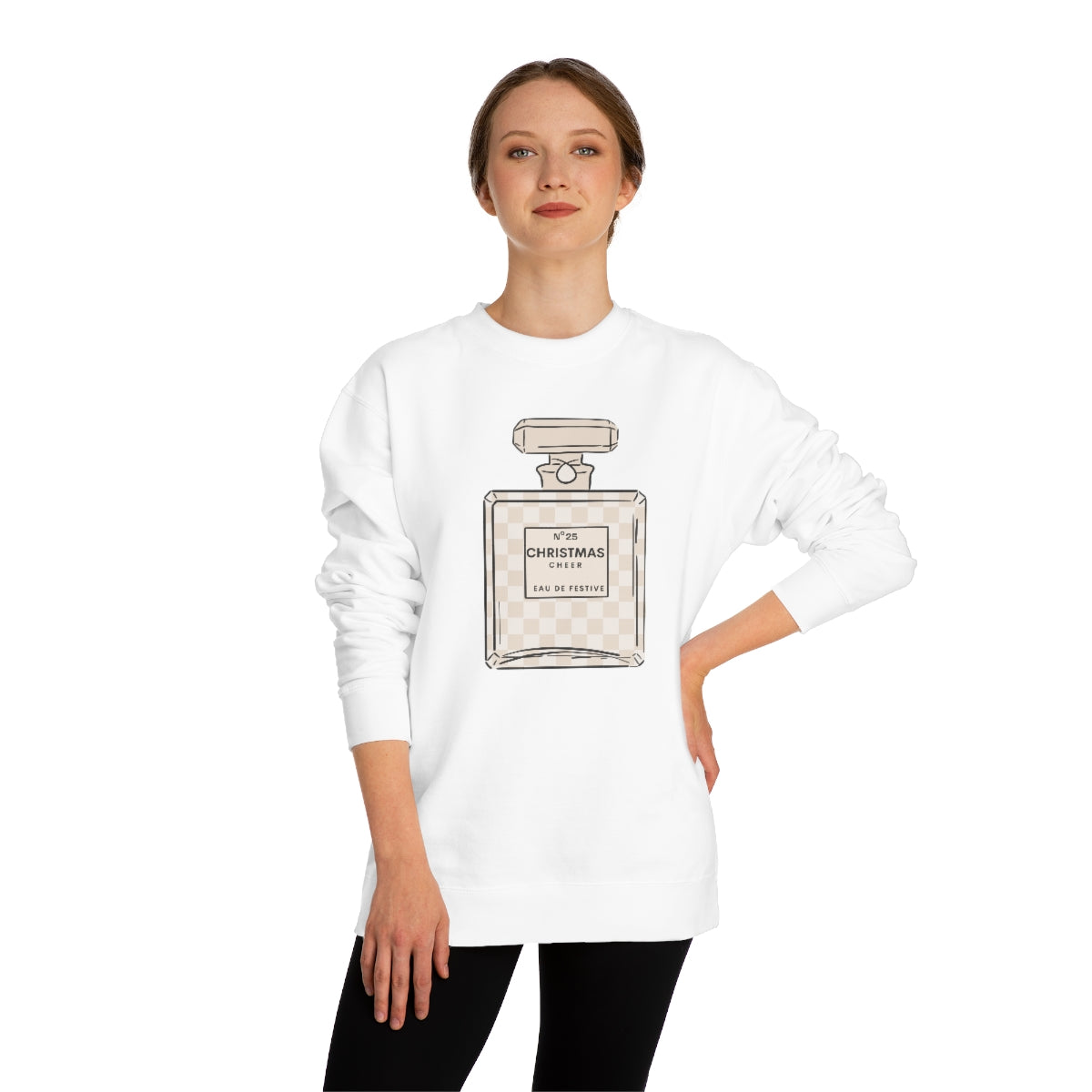 No. 25 Christmas Cheer White Crewneck Sweatshirt