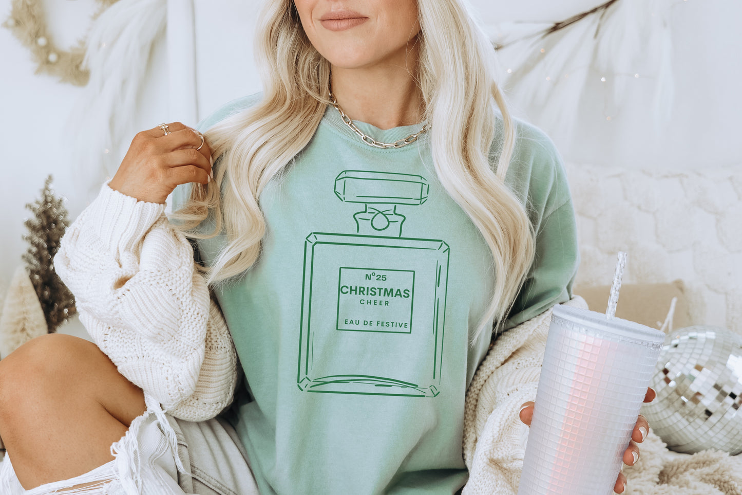 No. 25 Christmas Cheer Unisex Garment-Dyed T-shirt
