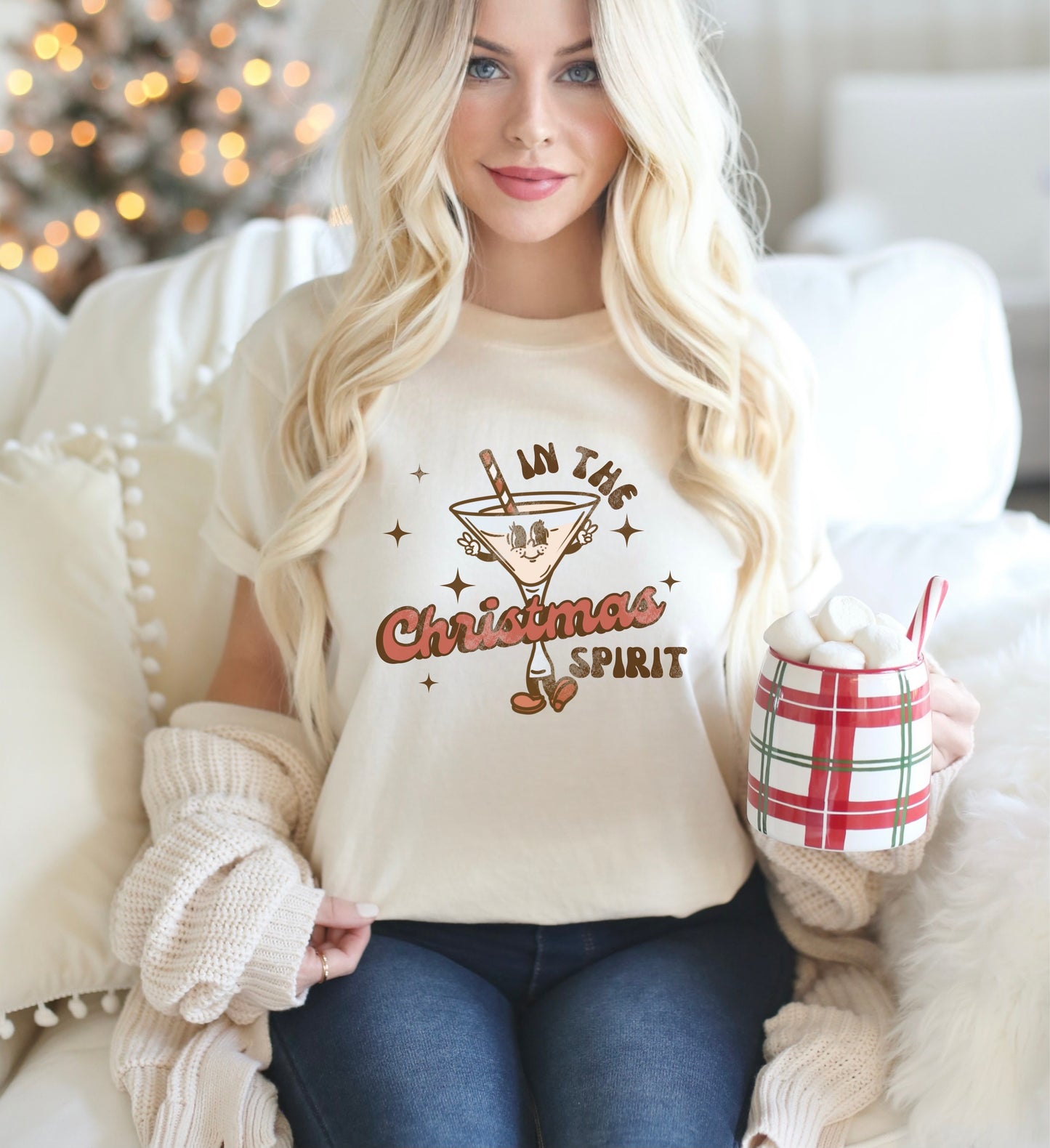 In the Christmas Spirit Unisex Garment-Dyed T-shirt