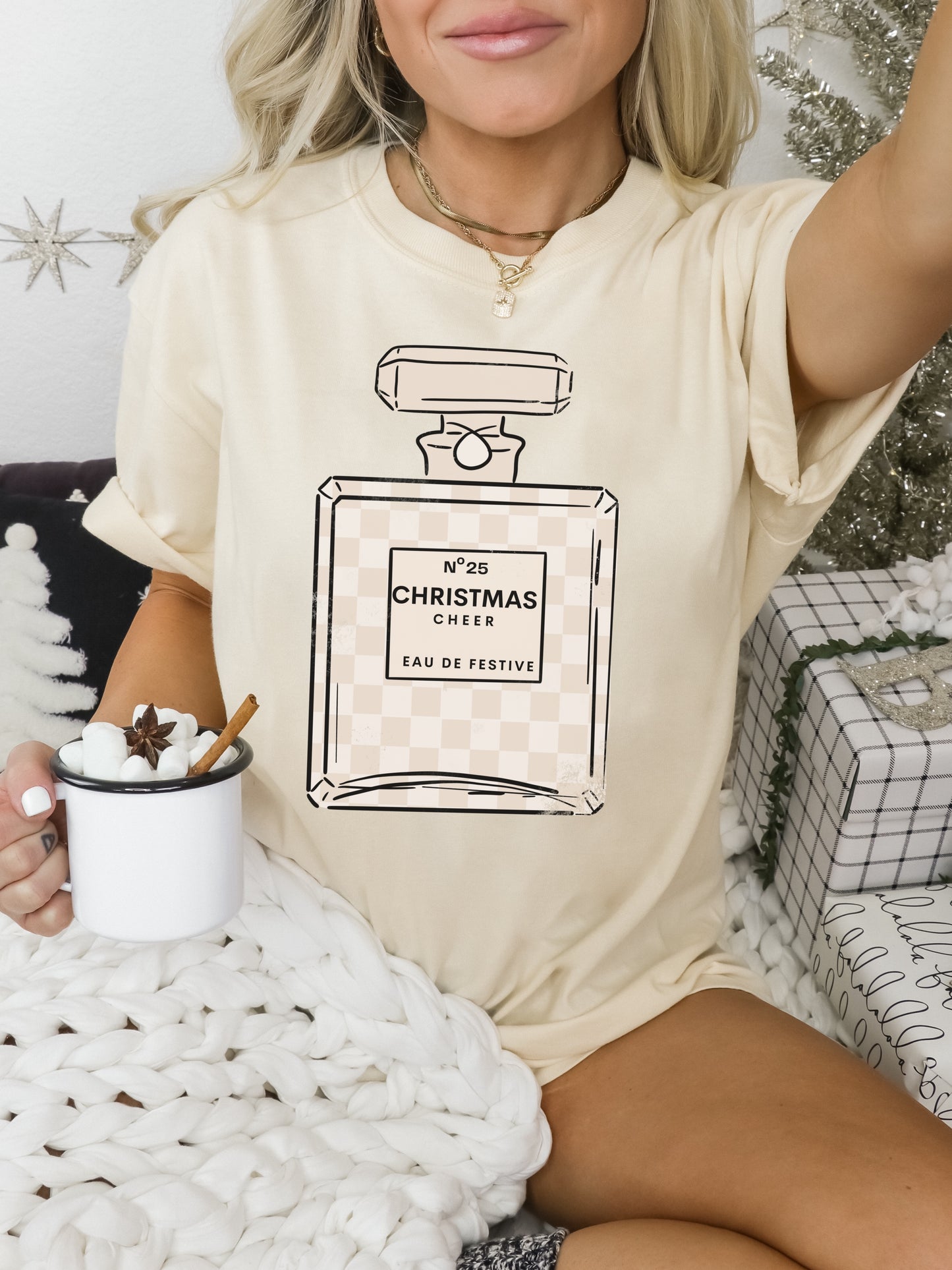 No 25 Christmas Cheer Unisex Garment-Dyed T-shirt